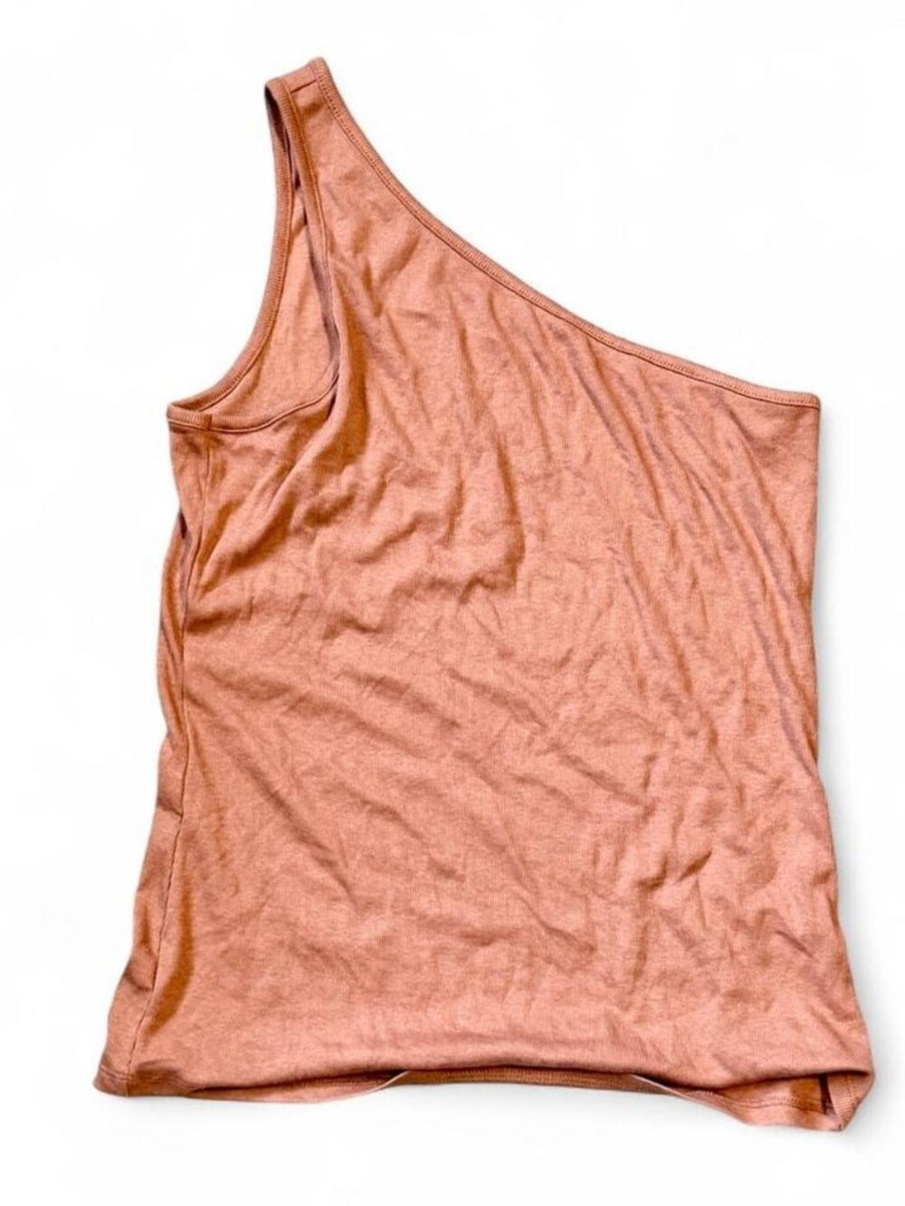 A New Day Burnt Orange One Shoulder Crop